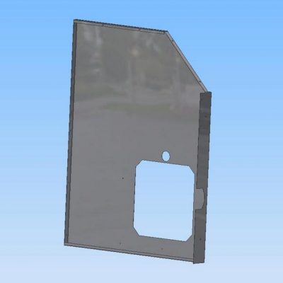 Pravý plášť C15 - pravý kotle (RAL 7035) 3,55 kg